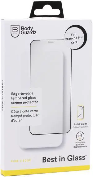 BodyGuardz Pure 2 Edge Glass Screen Protector For iPhone 11 Pro / XS / X