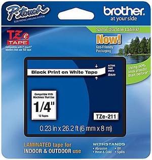 BLACK ON WHITE TAPE (6MM)