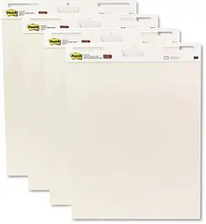 Post-It - Self-Stick Easel Pads, White, 30 Sheets - 4 Pack