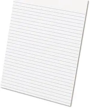 Ampad - Glue Top Ruled Pads - Wide Rule - Letter - White - 50-Sheet Pads/Pack - Dozen