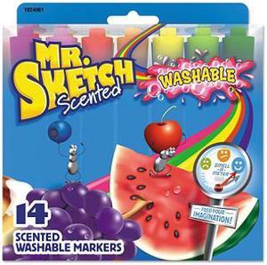 Mr. Sketch Washable Markers, Chisel, Assorted Colors, 14ct.