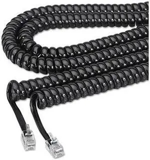 Softalk 42261 Phone Coil Cord 25-Feet Black Landline Telephone Accessory