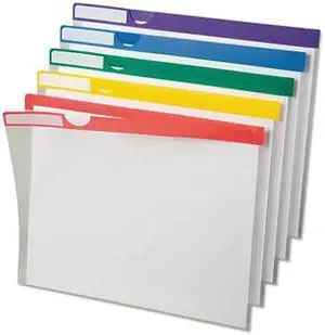 Pendaflex Clear Poly Index Folders Letter Assorted Colors 10/Pack 50981