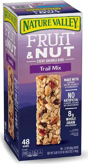 Granola Bars Chewy Fruit and Nut Trail Mix 1.2 oz Pouch 48/Box GEM29733