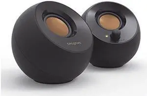 Creative Pebble 2.0 USB-Powered Desktop Speakers with Far-Field Drivers and Passive Radiators for PCs and Laptops (Black)