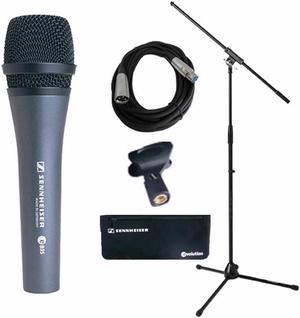 Sennheiser e 835 Handheld Dynamic Vocal Microphone with Mic Stand & XLR Cable