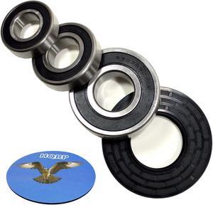 HQRP Bearing and Seal Kit for Whirlpool WFW9400SW01 WFW9400SW02 WFW9400SW03 WFW9400SW04 WFW9400SZ00 WFW9400SZ01 Front Load Washer Tub + HQRP Coaster