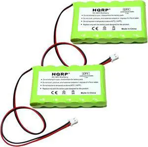 HQRP 2-Pack Battery for Ademco Honeywell LYNX LYNXRCHKITHC LYNXRCHKIT-HC K5109 781410403291 55026089 WALYNX-RCHB-SC WALYNXRCHBSC LYNXRCHKIT-SC Replacement + Coaster