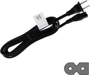 HQRP AC Power Cable Cord, 10 ft Long for VIZIO E-Series E500d-A0 E500dA0 E500i-A0 E500iA0 E500i-B1 E500iB1 E550i-A0 E550iA0 E550i-B2 E550iB2 LED LCD HDTV Smart TV Mains Cable + Euro Plug Adapter