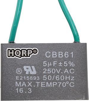 HQRP Ceiling Fan Capacitor CBB61 5uf 2-Wire + HQRP Coaster