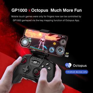 RT RockTek GP1000 3 Modes Wireless& Wired Gamepad Controller with Bluetooth/2.4GHz/Wired Support PC Steam Games/Phone Bracket/Vibration/PC Xinput/Android