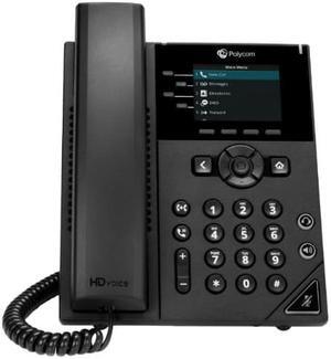 Poly 350 Corded Desktop Wall Mountable IP Phone Black TAA PoE ONLY 220048830025