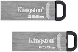 Kingston DataTraveler Kyson 256GB High Performance USB 3.2 Metal Flash Drive, DTKN/256GB (2-Pack)