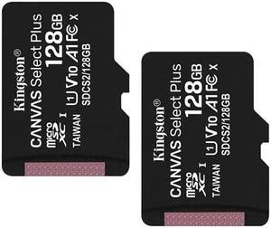 Kingston Canvas Select Plus 128GB microSD Memory Card (SDCS2/128GBSP) (2-Pack)
