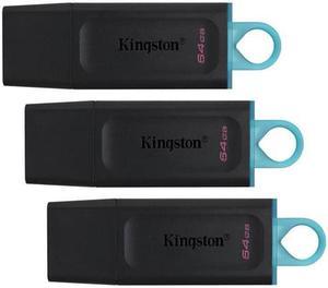 Kingston DataTraveler Exodia 64GB Flash Drive, USB 3.2 Gen 1 Compliant, DTX/64GB (3-Pack)