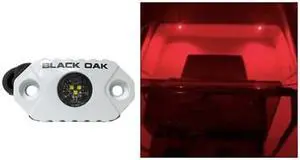 Black Oak LED Rock Accent Light - Red - White Housing Rock Accent Light - Red - White Housing
