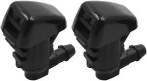 2pcs Black Plastic Front Windshield Wiper Washer Nozzles 55079049AA for Jeep Grand Cherokee 2005-2016