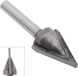 1/4" V Groove Bit CNC 60 Degree Tungsten Steel Router Milling Trimming Machine Carving Tool Woodworking Oblique Knife for Trimming