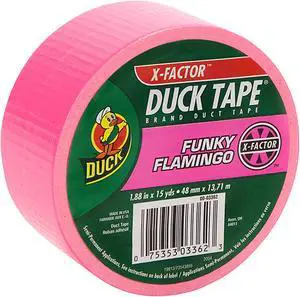 Duck Colored Duct Tape 9 mil 1.88" x 15 yds 3" Core Neon Pink 1265016