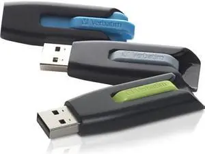 Verbatim 99126 Verbatim 16GB Store 'n' Go V3 USB 3.0 Flash Drive - 3pk - Blue, Green, Gray - 16 GBUSB 3.0 - Blue, Green, Gray - 3 Pack