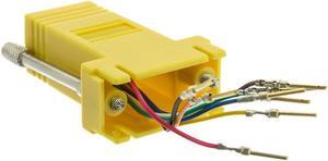Offex Wholesale DB9 Male / RJ45 Modular Adapter - Yellow