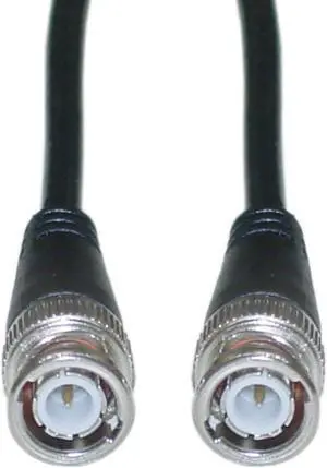 CableWholesale 10X1-01150 BNC RG58, AU Coaxial Cable, Black, BNC Male, Copper Stranded Center Conductor, 50 foot