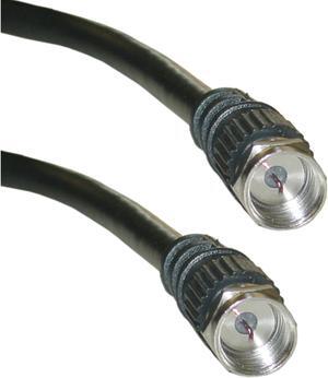 CableWholesale 10X2-01125 F-pin RG59 Coaxial Cable  Black  F-pin Male  25 foot