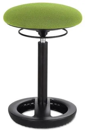 Twixt Desk Height Ergonomic Stool, 22 1/2" High, Green Fabric
