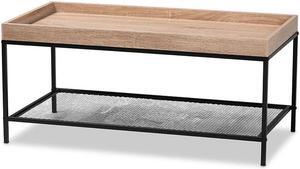 Baxton Studio Edena Modern Bohemian Natural Brown Finished Rattan End Table