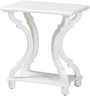 Baxton Studio Cianna Classic and Traditional White Wood End Table