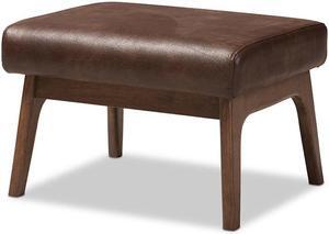 Baxton Studio Roanoke Modern and Contemporary Dark Grey Fabric Upholstered Grid-Tufting Storage Ottoman Bench