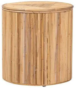 Baxton Studio Milagra Modern Bohemian Natural Rattan End Table