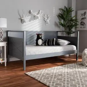 Baxton Studio Cintia Cottage Farmhouse Grey Finished Wood Twin Size Daybed Baxton Studio Cintia Cottage Farmhouse Grey Finished Wood Twin Size Daybed