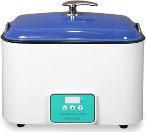 Dermalogic Massage Stone Heater Professional Spa Salon Stone Warmer Adjustable Temperature Large Capacity 8 Quart, White