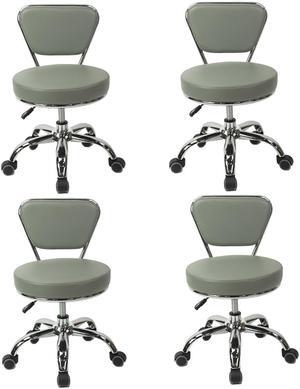 Set of 4 Dayton Pedicure Stool (Grey) Pneumatic, Adjustable Height, Perfect for Nail Salon, Pedicure spa
