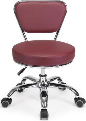 Dayton Pedicure Stool (Red) Pneumatic, Adjustable Height, Perfect for Nail Salon, Pedicure spa