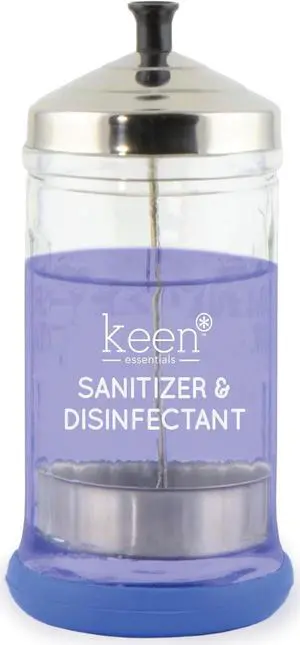 Keen Essentials Manicure Supplies Glass Jar for Styling Salon Barber Shop or Styling Station 21 OZ