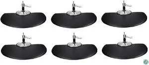 Berkeley Semi-Circle Salon Mat 3' x 5'  EXTRA-THICK (Set of 6) BLACK Anti-fatigue Mat for Salon or Barber Shop