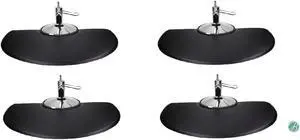 Berkeley Semi Circle Salon Mat 3' x 5' (Set of 4) BLACK Anti-fatigue Mat for Salon or Barber Shop