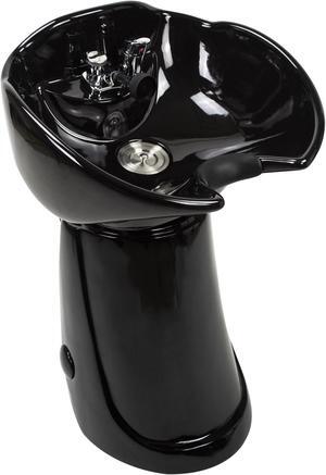 Olympia Pedestal Shampoo Station with Adjustable Ceramic Shampoo Bowl, Professional Hair Salon Equipment