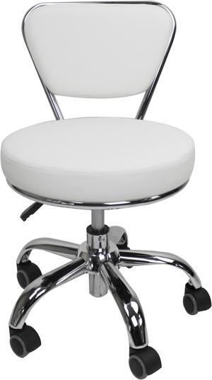 MAYAKOBA Salon Nail Pedicure Stool Pedicure Chair DAYTON WHITE Pneumatic, Adjustable, Rolling Salon Furniture & Equipment