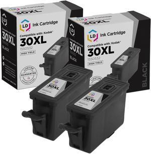 LD Products Compatible Ink Cartridge Replacement for Kodak 30XL 1550532 High Yield (Black, 2-Pack)
