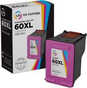 LD Products Ink Cartridge Replacement for HP 60XL CC644WN High Yield (Tri Color) Compatible with HP Photosmart, ENVY e All-in-one, and Deskjet printers