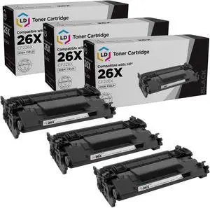 LD Products Compatible Toner Cartridge Replacement for HP 26X CF226X 26A CF226A for Laserjet Pro M402d M402dn M402dne M402dw M402n MFP M426fdw M426fdn MFP M426dw (High Yield Black, 3-Pack)