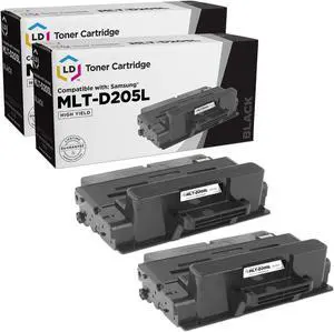 LD Products Compatible Toner Cartridge Replacement for Samsung MLT-D205L High Yield (Black, 2-Pack)