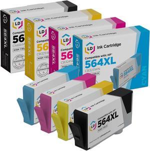 LD Products Compatible Ink Cartridge Replacement for HP 564XL High Yield (Black, Cyan, Magenta, Yellow, 4-Pack)