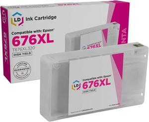 LD Products Remanufactured Ink Cartridge Replacement for Epson 676XL 676 T676XL320 High Yield (Magenta, Single-Pack)