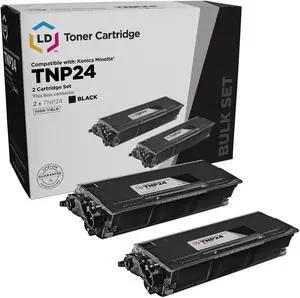 LD Products Compatible Toner Cartridge Replacement for Konica Minolta Bizhub 20 TNP-24 High Yield (Black, 2-Pack)