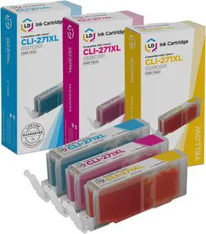 LD Products Compatible Ink Cartridge Replacement for Canon CLI-271XL High Yield (Cyan, Magenta, Yellow, 3-Pack)