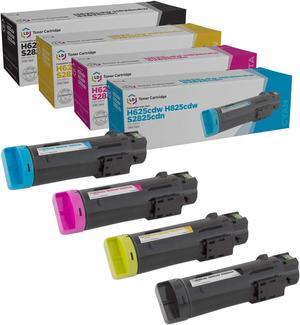 LD Compatible Toner Cartridge Replacement for Dell Laser H625 & H825 (Black, Cyan, Magenta, Yellow, 4-Pack)
